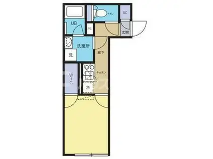 ルーデンス常盤台III(1K/2階)の間取り写真