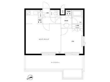 ルーブル南馬込弐番館(1LDK/5階)の間取り写真