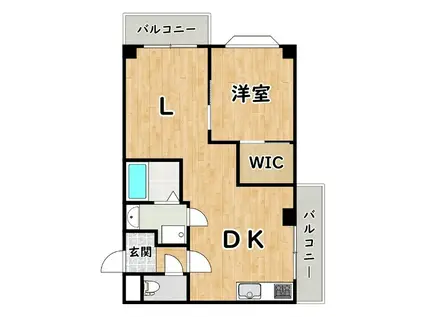 マンション・レスポワール(1LDK/5階)の間取り写真