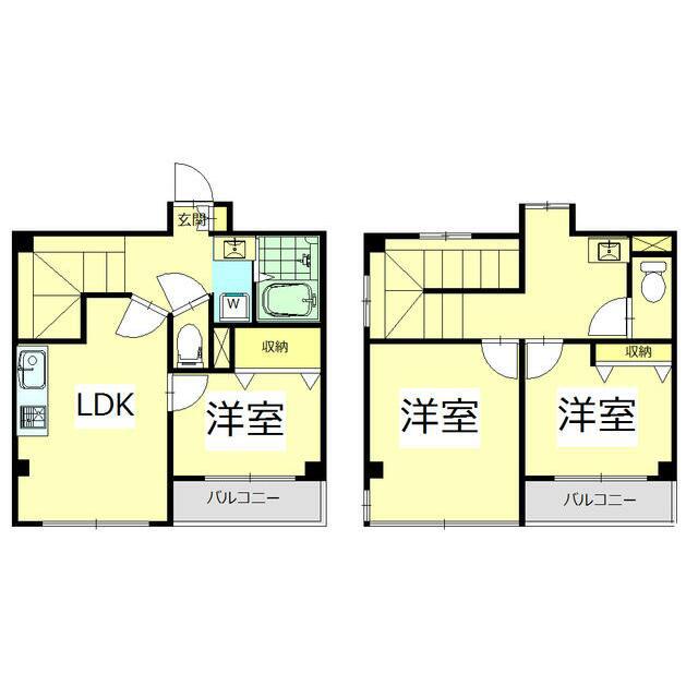 ツインハウス井上(3LDK/5階)の間取り写真