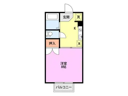 クオリティ五智(1K/1階)の間取り写真