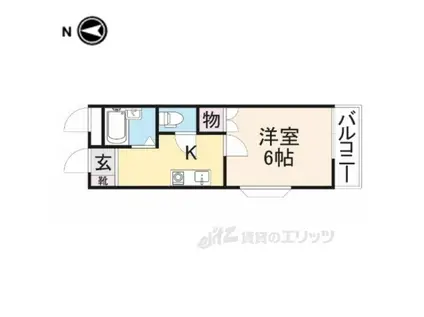 グランエスポワール(1K/2階)の間取り写真