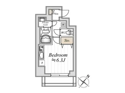 エヌステージ豊田(ワンルーム/10階)の間取り写真