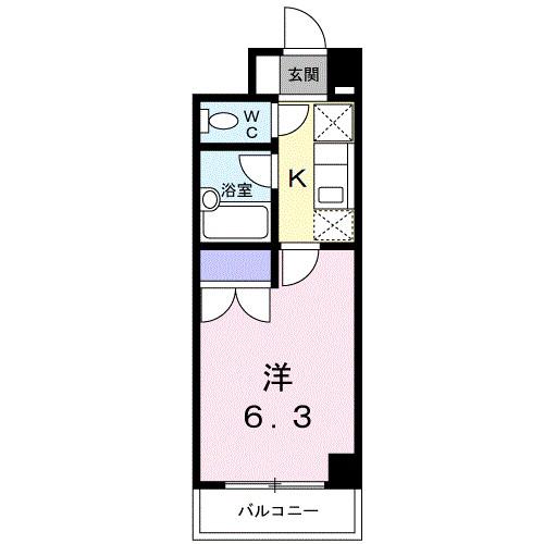 サンブライトいずみ(1K/3階)の間取り写真