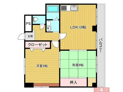 メゾンコーナス(2LDK/2階)の間取り写真