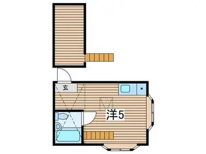 クレストコート平(ワンルーム/1階)の間取り写真