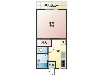 TS川口(1DK/2階)の間取り写真