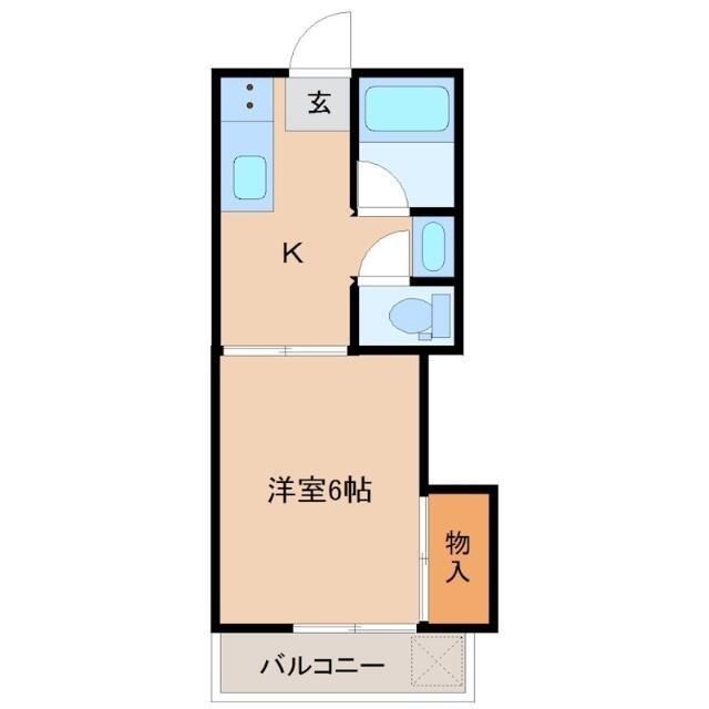 井上ハイツ(1K/1階)の間取り写真
