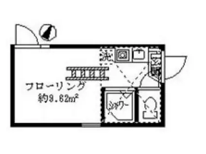 フェリスミラベル(ワンルーム/1階)の間取り写真