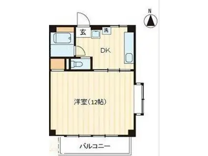 RAFFLES EXCELLENT(1DK/4階)の間取り写真