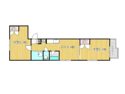 エトランゼ12(2LDK/5階)の間取り写真