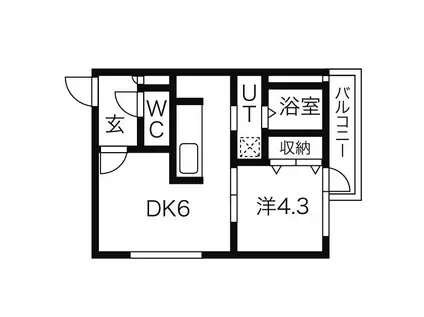 VIVACEN4(1LDK/2階)の間取り写真