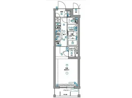 パティーナ下丸子 306(1K/3階)の間取り写真