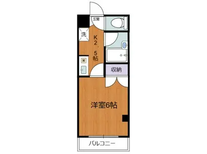 ラベンダー仙川-男性限定-(1K/3階)の間取り写真