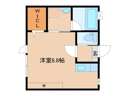 サニフローラ(ワンルーム/2階)の間取り写真