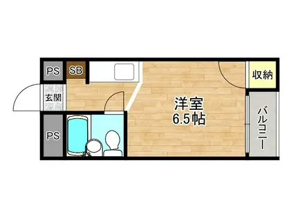 エクラ小路(ワンルーム/2階)の間取り写真