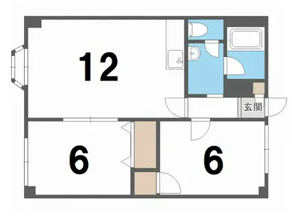 セトル美園(2LDK/3階)の間取り写真