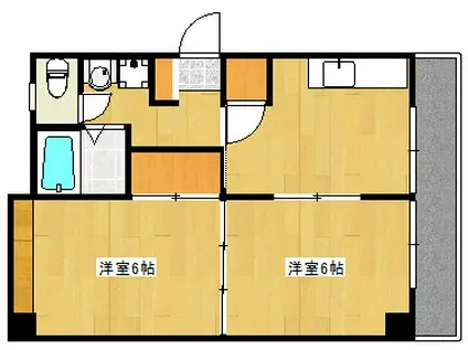 第3マルティビル(2DK/4階)の間取り写真