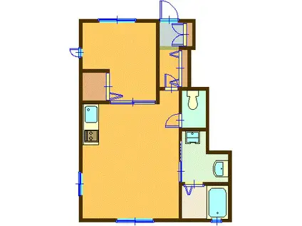 SK HEIGHTS(1LDK/1階)の間取り写真