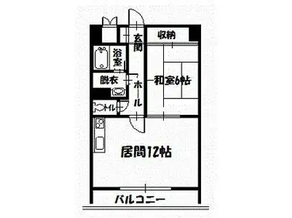 ダイアナ常盤ヒルズ(1LDK/6階)の間取り写真