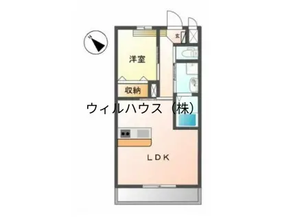 レジェンド(1LDK/1階)の間取り写真