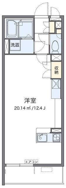 レオネクストラベンダー(ワンルーム/2階)の間取り写真