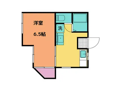 高柳ハイツ(1DK/1階)の間取り写真