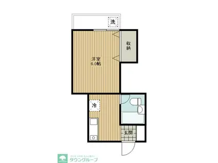 メゾン橋本(1K/2階)の間取り写真