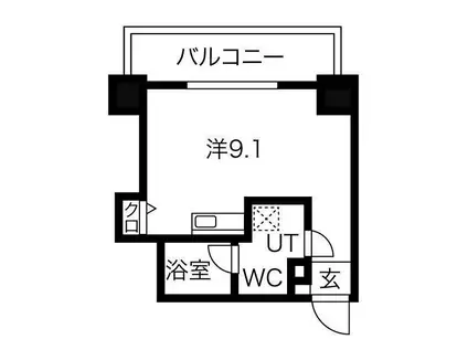 ジュエルタワー(ワンルーム/11階)の間取り写真