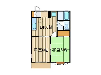 エステート北原(2DK/2階)の間取り写真