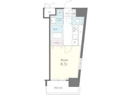 EXCELLENT1 エクセレントワン(1K/3階)の間取り写真