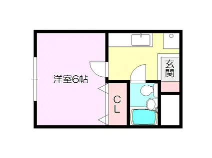 ザ・シティ淡路(1K/4階)の間取り写真