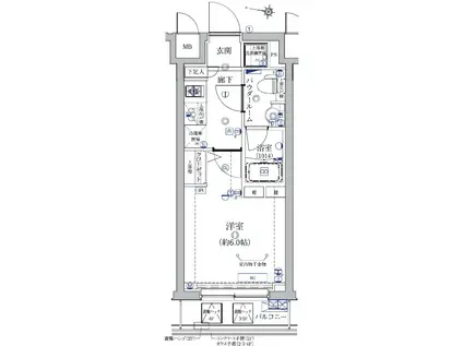 アルテシモ カーロ(1K/3階)の間取り写真