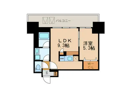 プレミアムコート葵(1LDK/3階)の間取り写真