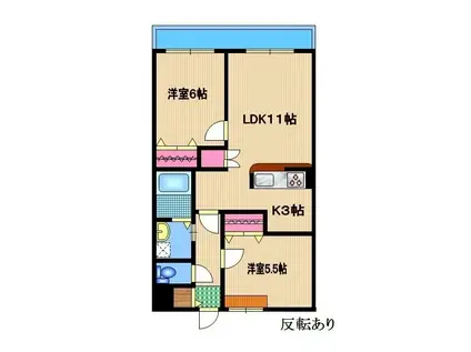 クレール サイフク(2LDK/1階)の間取り写真