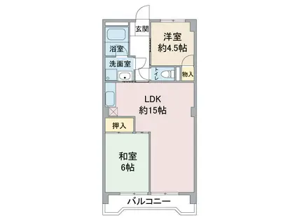 赤坪小菅ビル(2LDK/1階)の間取り写真