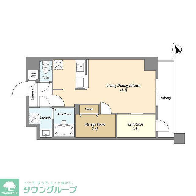 グランカーサ曳舟II(1SLDK/5階)の間取り写真