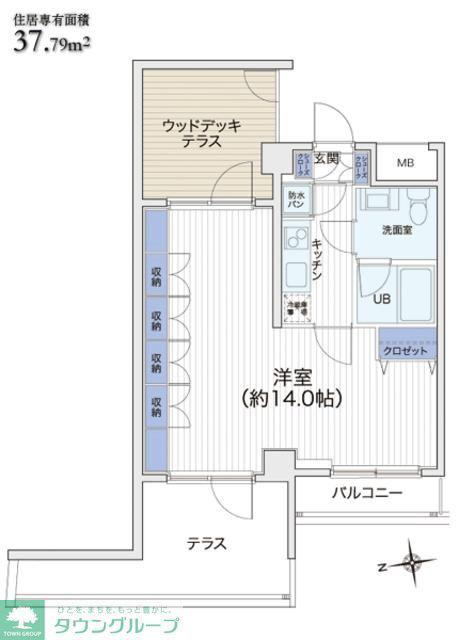 ライブコート大鳥居(1K/5階)の間取り写真