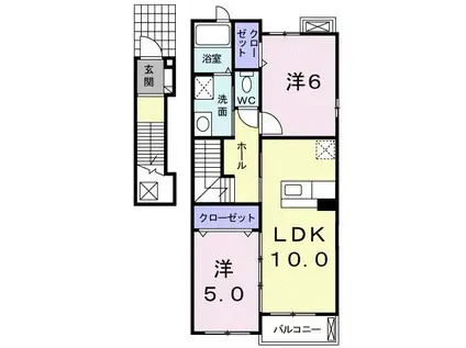 リライアンス サカイ(2LDK/2階)の間取り写真