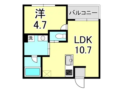 プリオーレリベルタ(1LDK/3階)の間取り写真