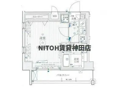 リライア東武練馬(1K/3階)の間取り写真