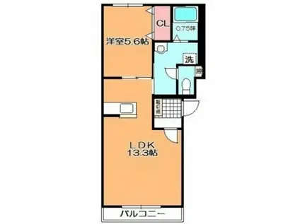 リアクシアーノ(1LDK/3階)の間取り写真