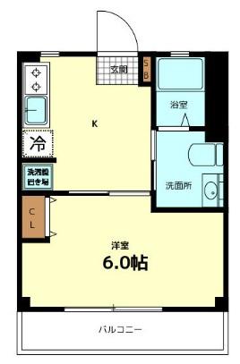 アームス西新宿(1K/5階)の間取り写真