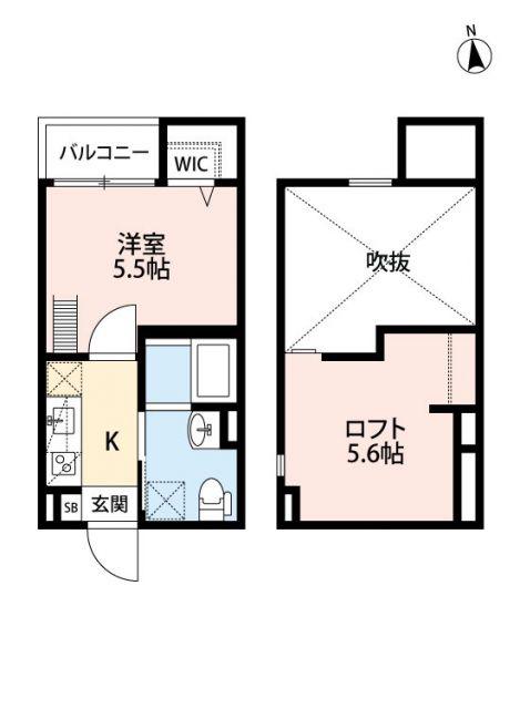 FERIO 西明石(1K/2階)の間取り写真