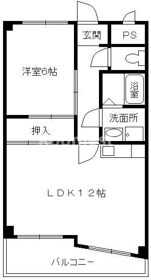 ハイムマツモト(1LDK/2階)の間取り写真