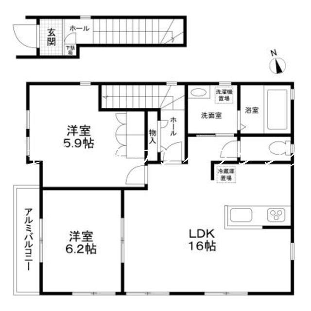 フォレストメゾンM(2LDK/2階)の間取り写真