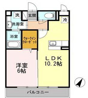 ヴィクトワール壱番館(1LDK/1階)の間取り写真