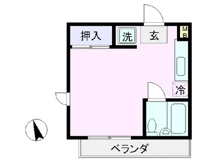 第3あさのビル(ワンルーム/3階)の間取り写真