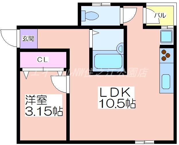南海高野線 住吉東駅 徒歩5分 2階建 築54年(1LDK/1階)の間取り写真