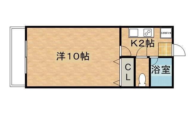 ハイツチェリーヒル(1K/3階)の間取り写真